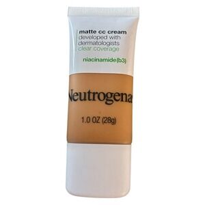 Neutrogena Matte CC Cream Clear Coverage Niacinamide 1oz Shade Wheat 6.0